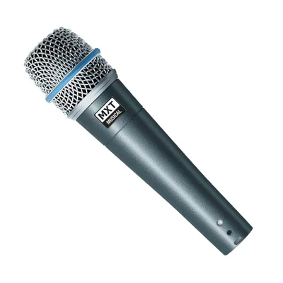 Microfone Dinamico Pro Btm-57a Metal - Profissional Com Cabo 3 Metros O.d.5.0 Mm