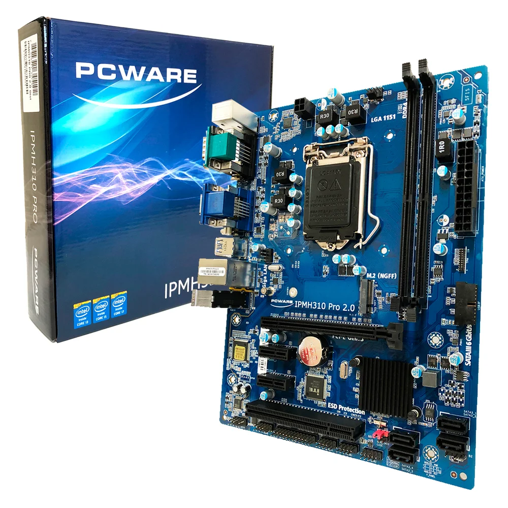 Placa-Mãe PCWare PRO R.2, Intel LGA 1151 8ª e 9ª Geração, DDR4 - IPMH310G 4