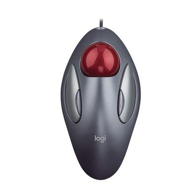 Mouse Trackball Logitech Trackman possibilita uma pegada extremamente confortável e precisa, seu design de trackball com uma larga e longa área para p