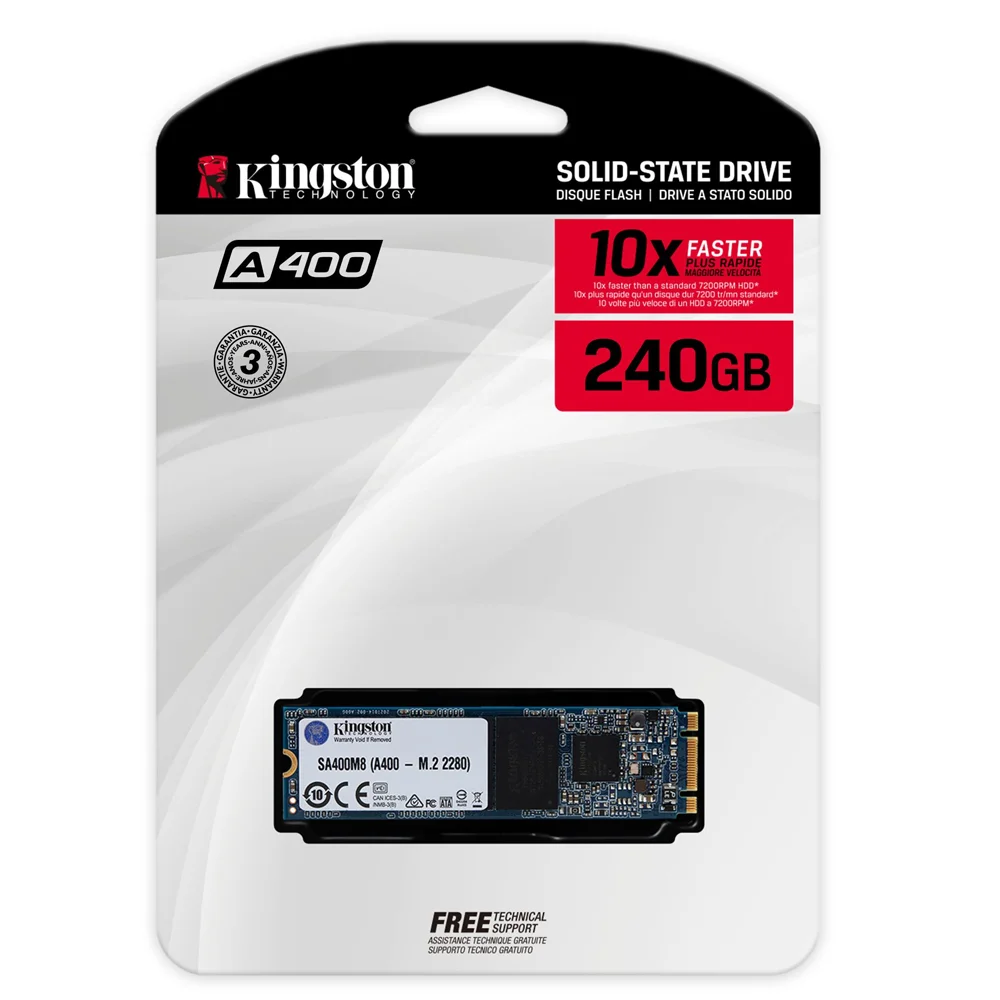SSD M2 240GB, Kingston A400, M.2 2280 - SA400M8/240G