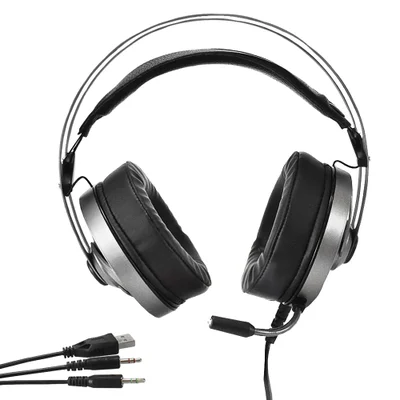 Fone De Ouvido Evus Colors Pc Gamer F-05 3,5mm Cinza