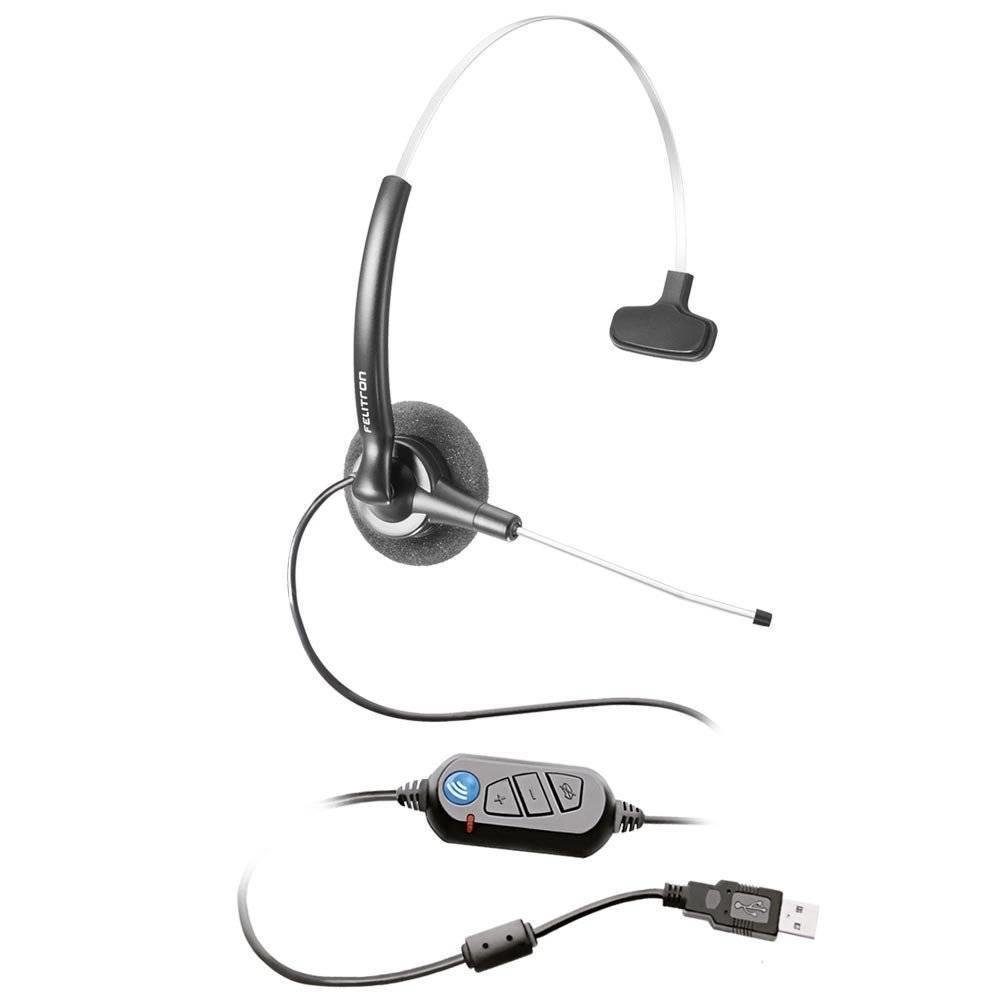 Fone Headset Stile Compact Voip Preto Felitron