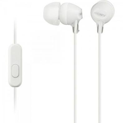 Fone de Ouvido INTRA-AURICULAR com Microfone MDR-EX15AP Branco SONY | KaBuM!