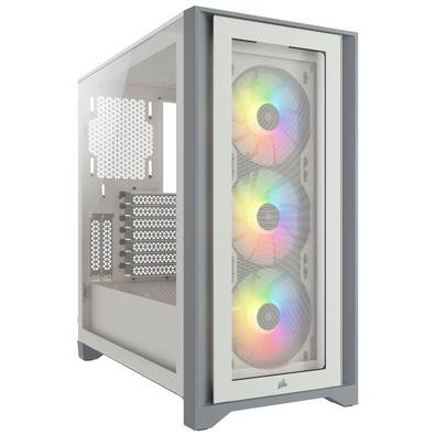 O CORSAIR iCUE 4000X RGB é um gabinete ATX de torre média de vidro temperado distinto e personalizável com fácil gerenciamento de cabos e resfriamento