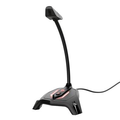 Deixe-se ouvir - seja por seus seguidores ou por seus companheiros de equipe. O microfone para jogos Zabi com iluminação LED USB é um prático microfon
