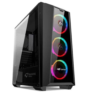 Gabinete Gamer, C3tech, Mt-g800bk, Usb 3.0, S/ Fonte, Rgb