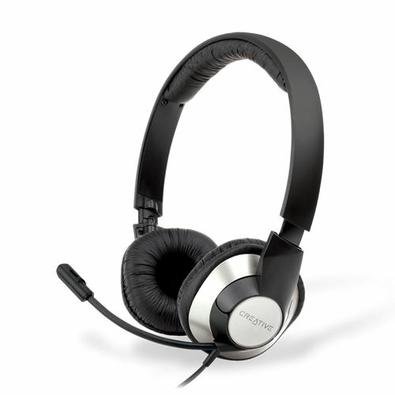 O headset Creative ChatMax HS-720 oferece fala e áudio precisos para tornar a experiência de bate-papo online ou jogos de PC com amigos mais agradável