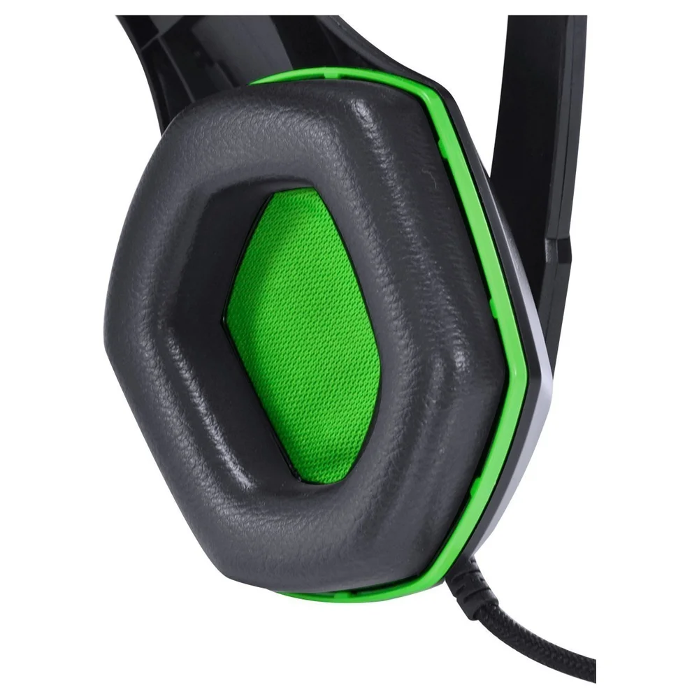 Imagem 3 de 5 do produto Headset Gamer VX Gaming OGMA P2 40mm, com Microfone, Preto e Verde