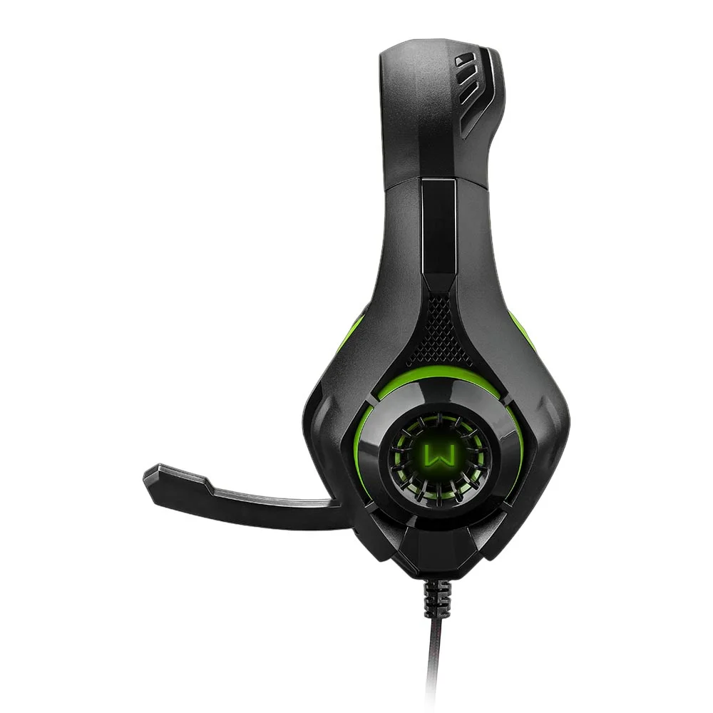 Imagem 4 de 5 do produto Headset Gamer Warrior Rama P3+USB Stereo Adaptador P2 LED Verde p/ Xbox One, PS4 e PC - PH299