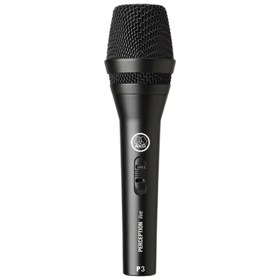 Microfone Dinâmico Akg P3 S, cardioide, Preto