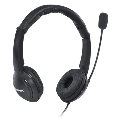 Headset Vinik Vk390, Com Fio, USB, Com Microfone, Preto