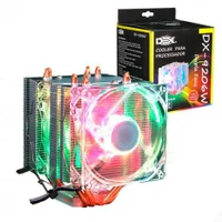 Cooler Para Processador DEX Gamer Duplo FAN, Intel e AMD, ARGB, 6 LEDs, Universal DX 9206W 12