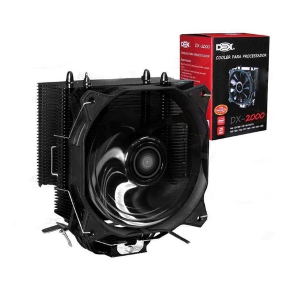 Cooler Para Processador DEX, Intel e AMD, FAN, Preto, 120mm - DX - 2000 5