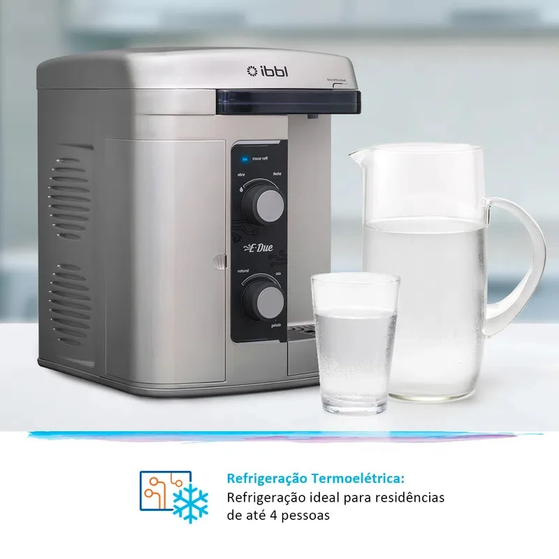 Imagem 3 de 5 do produto Purificador De Água Ibbl, E-due, Placa Prata, Full Range