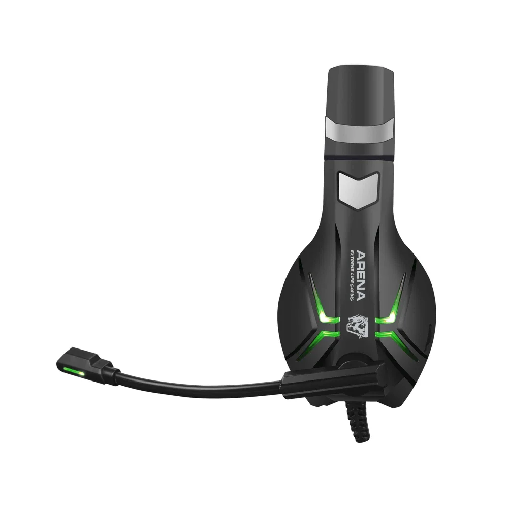 Headset Gamer Arena Com Microfone Preto E Verde Hgar Elg Headset Gamer Arena Com Microfone Preto E Verde Hgar Elg