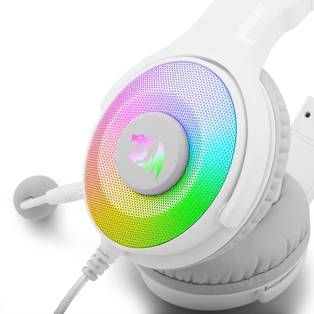 Headset Gamer Redragon Pandora 2, Lunar White, Rgb, Usb, Microfone,  Removível, Drivers 50mm - H350w-rgb-1 | KaBuM!
