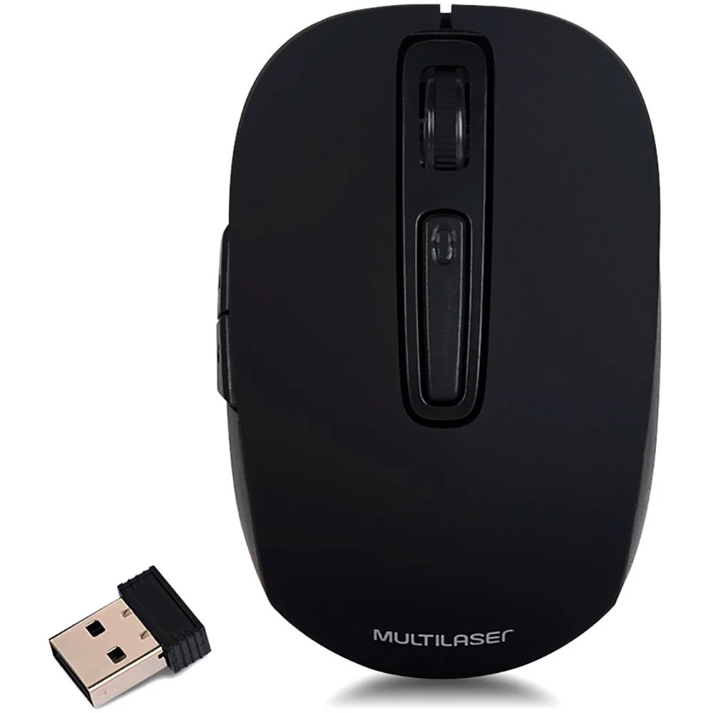 Imagem 5 de 5 do produto Mouse Wireless Multi MO277, 2.4GHz, Bateria Lítio Recarregável, 1600 DPI, Preto