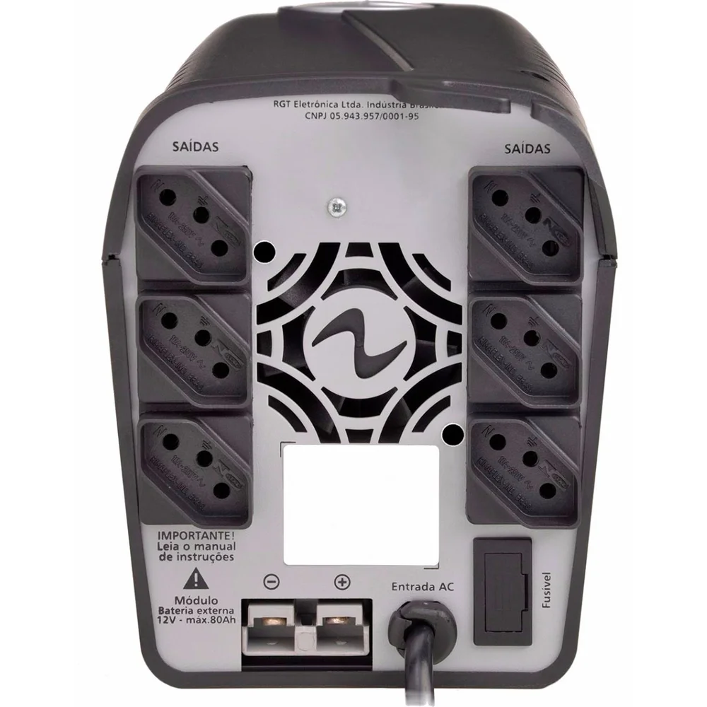 Imagem 4 de 5 do produto Nobreak 700va Ragtech Easy Way Cb-ti, Entrada Trivolt, Saída 115v, 6 Tomadas, Preto - 20new4139