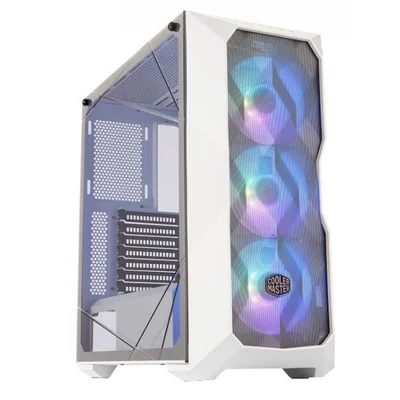 Gabinete Gamer Cooler Master Masterbox Td500 Mesh White, Mid Tower, Vidro Temperado, White, Sem Fonte, Com 3 Fans, Mcb-d500d-wgnn-s01