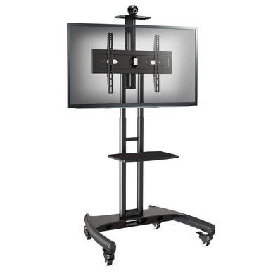 Pedestal para TV de 32 a 75 Suporte Videoconferência com rodízios AVA1500-60-1P NB - Ref: AVA1500-60-1P Indicado para escolas, salas de reunião, even