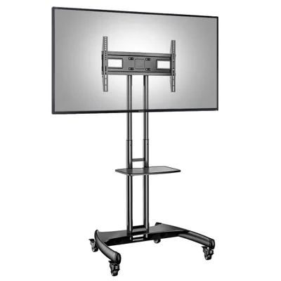 Pedestal Para Tv De 32 A 75 Suporte Videoconferência Com Rodízios Ava1500-60-1p Nb