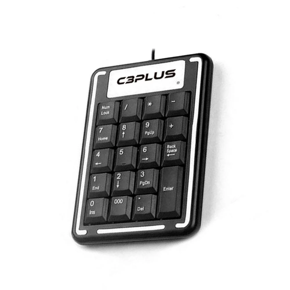 Imagem 2 de 4 do produto Teclado Numérico C3tech kn-11bk Usb 2.0 Cabo 1,2m C/ 19 Teclas - Preto