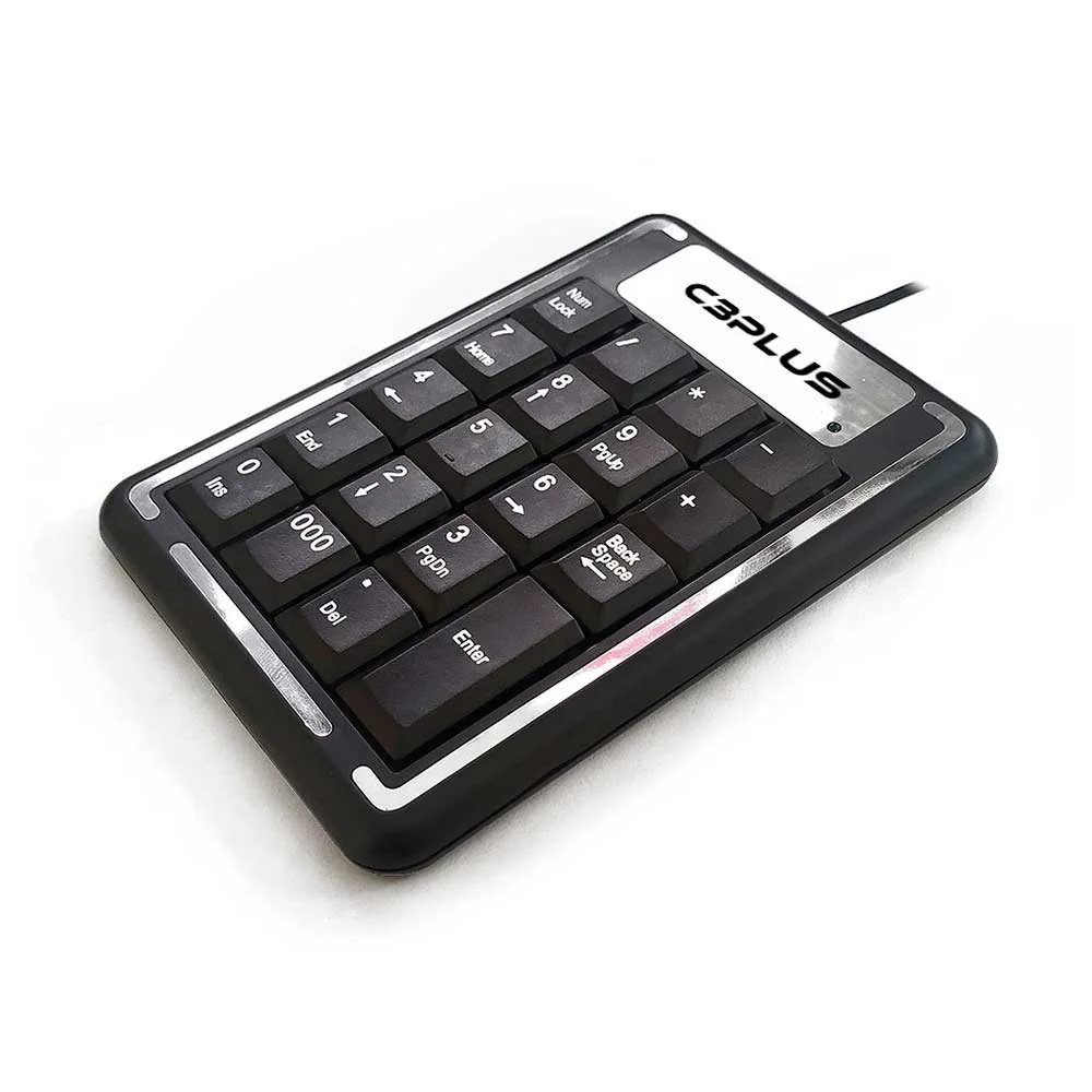 Imagem 3 de 4 do produto Teclado Numérico C3tech kn-11bk Usb 2.0 Cabo 1,2m C/ 19 Teclas - Preto