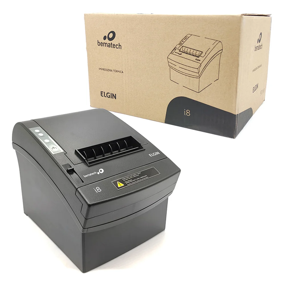 Impressora Térmica Elgin, Não Fiscal, I8 Usb Com Guilhotina - Preto