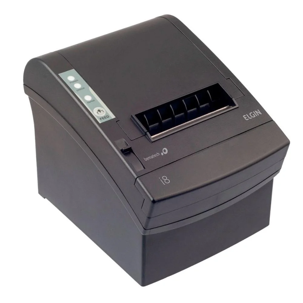 Impressora Térmica Elgin, Não Fiscal, I8 Usb Com Guilhotina - Preto Impressora Térmica Elgin, Não Fiscal, I8 Usb Com Guilhotina - Preto