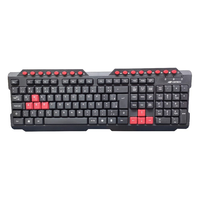 Teclado Gamer C3tech Kg-10bk, USB, ABNT2, Multimídia, Preto E Vermelho