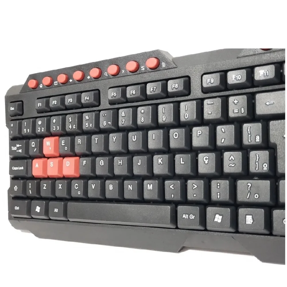 Imagem 3 de 5 do produto Teclado Gamer C3tech Kg-10bk, USB, ABNT2, Multimídia, Preto E Vermelho