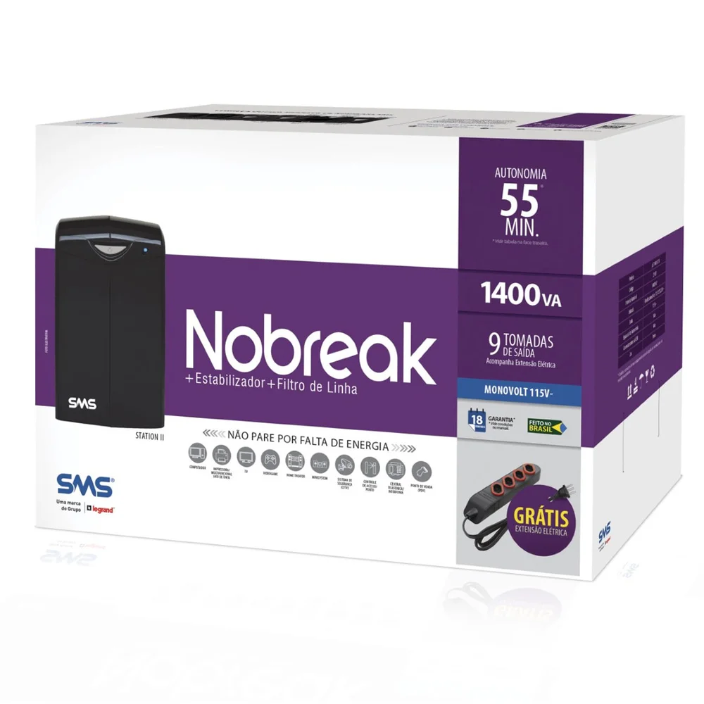 Nobreak Interactive Sms 27452 Station Ii 1400va Entrada E Saida 115v Nobreak Interactive Sms 27452 Station Ii 1400va Entrada E Saida 115v