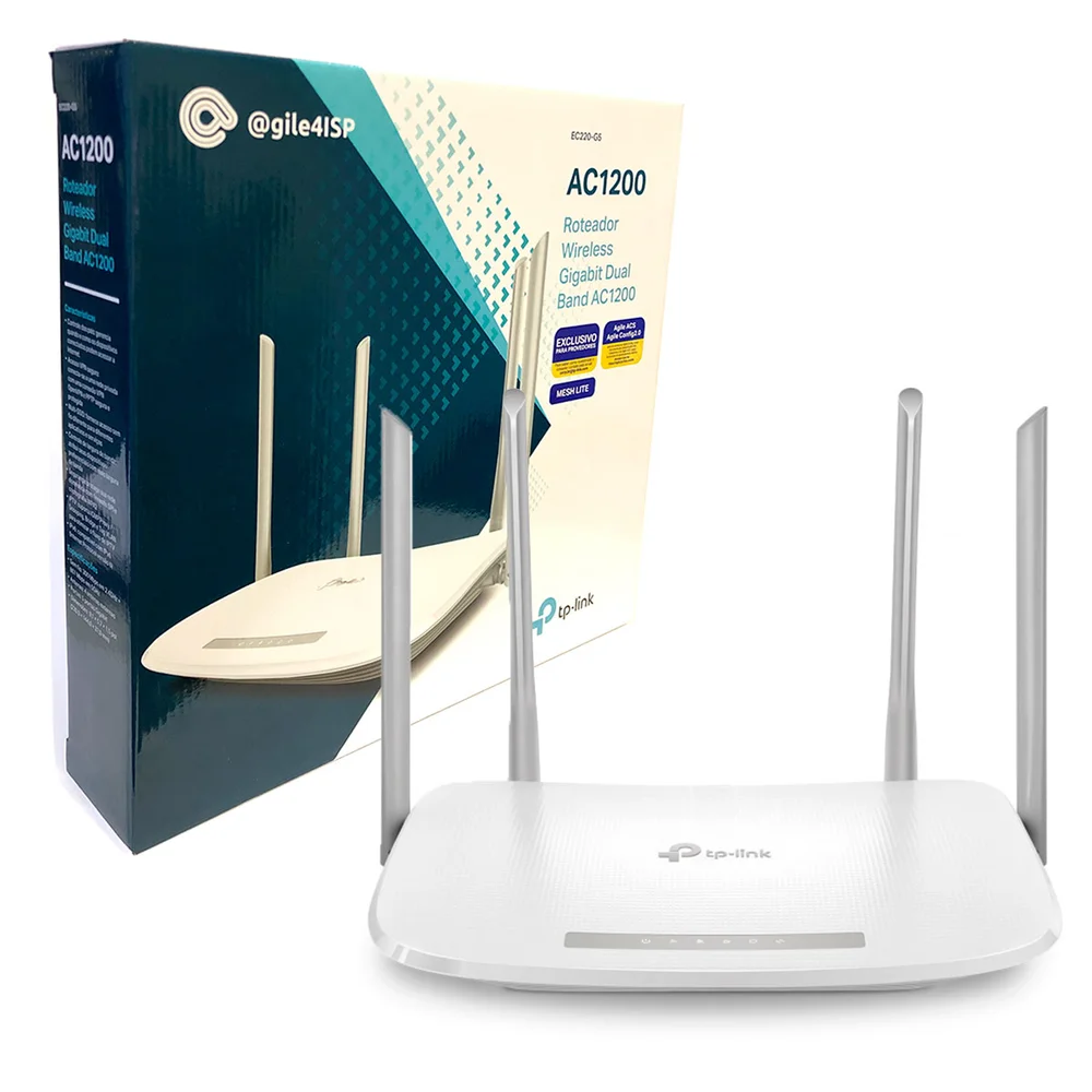 Imagem 4 de 5 do produto Roteador Wireless TP-link EC220-G5, Padrão Ethernet, Padrão AC, 1167 MBPS, Dual Banda, 4 Antenas