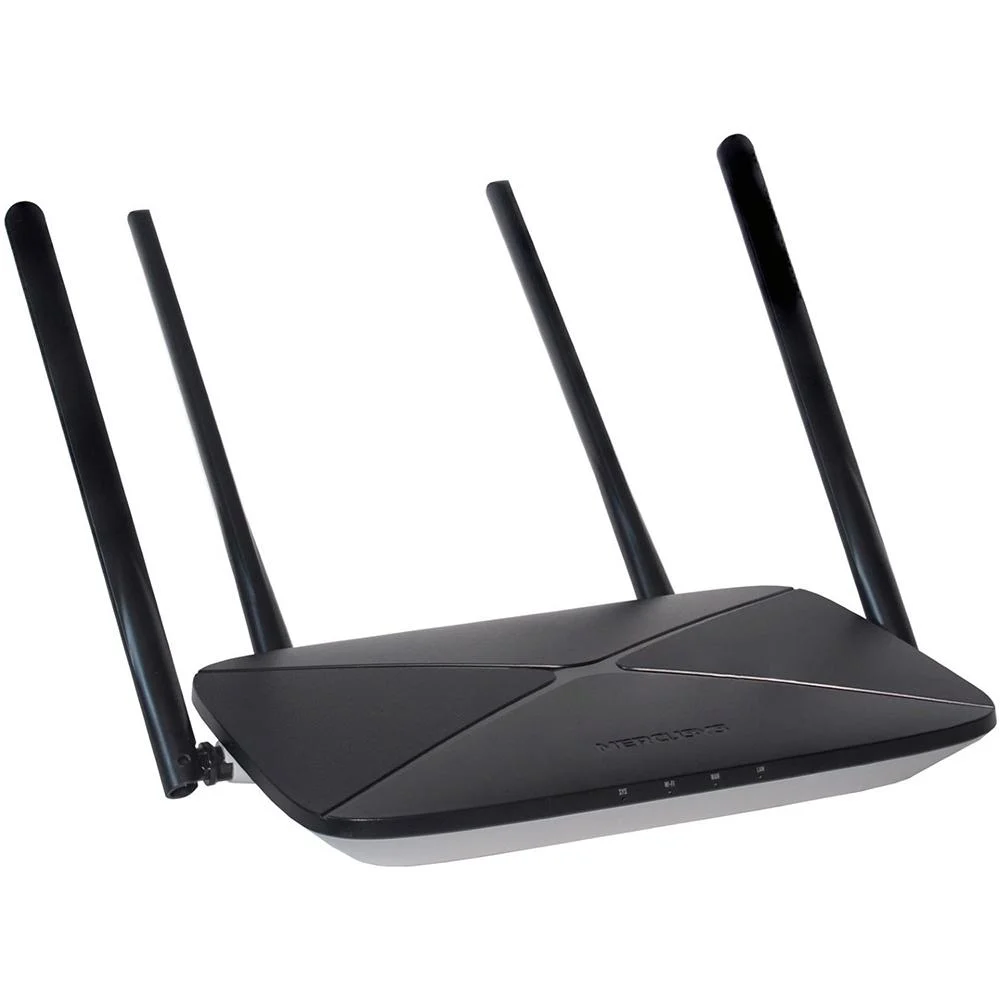 Imagem 2 de 5 do produto Roteador Gigabit Mercusys AC12G Dual-Band AC1200 Mbps 2.4Ghz e 5Ghz 4 Antenas High Power - AC12G.