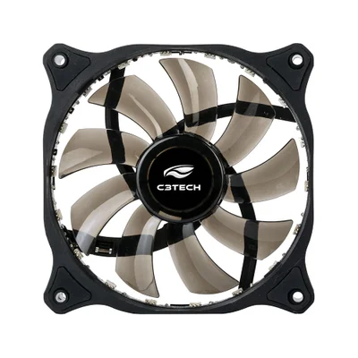 Cooler FAN C3Tech, 120mm, RGB LED, 3 Pinos, Colorido - F9-L150