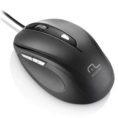 Mouse Multi Comfort, 6 Botões, USB, Preto - Mo241