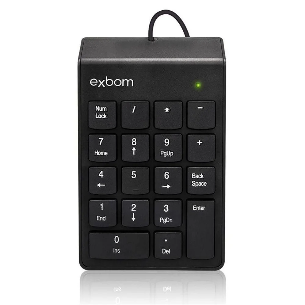 Imagem 3 de 5 do produto Teclado Numérico USB, 18 Teclas, Macias e Silenciosas - BK-N30