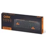 Teclado OEX Action TC200, USB, ABNT2, Preto E Vermelho