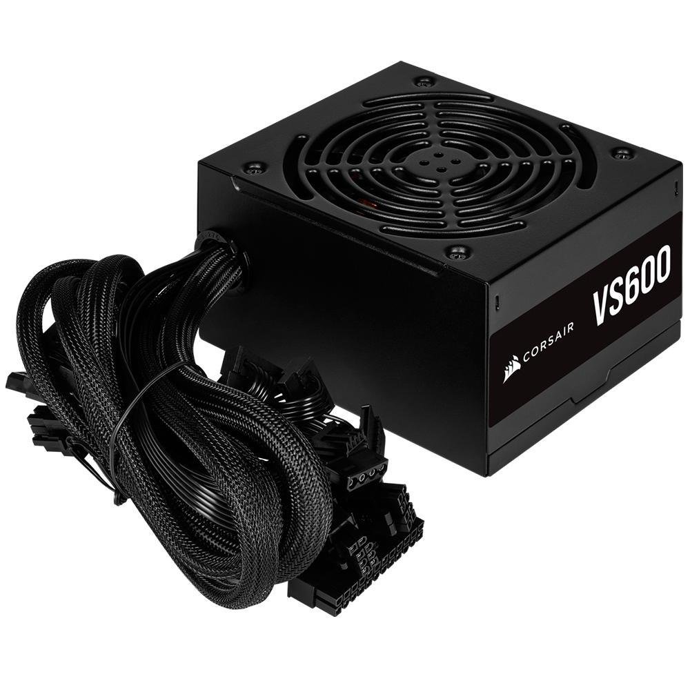 Imagem 4 de 5 do produto Fonte ATX 600W Corsair VS600, Selo 80 Plus White, Bivolt Automático, Com cabo de Força, CP-9020224-BR