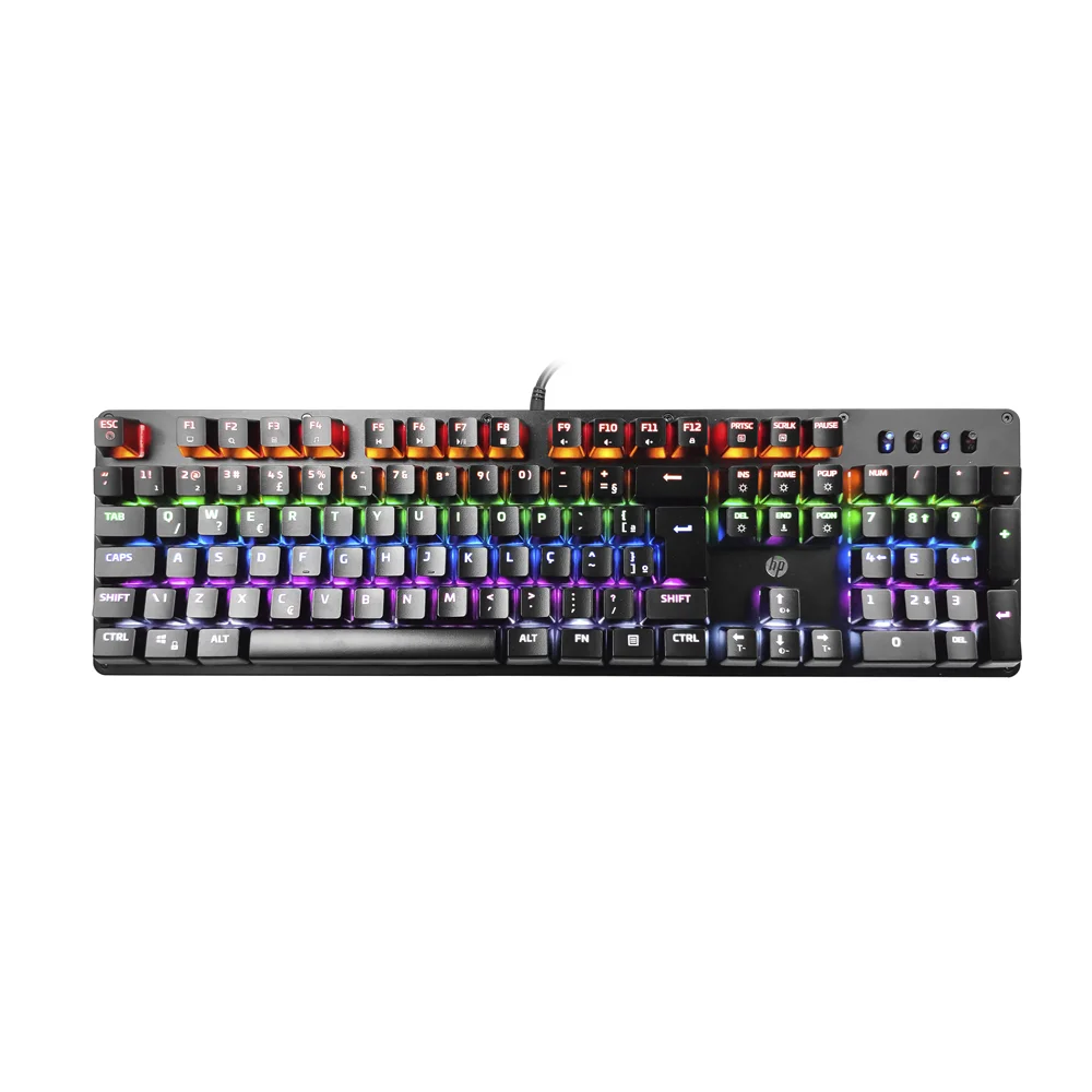 Teclado Gamer USB Gk100 Led, Mecanico, Preto Teclado Gamer USB Gk100 Led, Mecanico, Preto