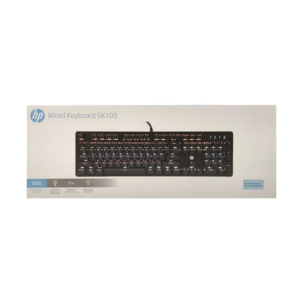Teclado Gamer USB Gk100 Led, Mecanico, Preto Teclado Gamer USB Gk100 Led, Mecanico, Preto