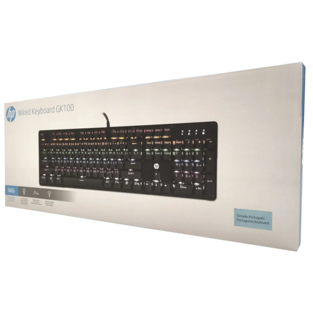 Teclado Gamer USB Gk100 Led, Mecanico, Preto Teclado Gamer USB Gk100 Led, Mecanico, Preto