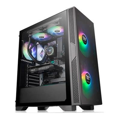 Gabinete Tt Versa T25 Tg Blk/tempglass*2/120mm Stand Ca-1r5-00m1wn-00*