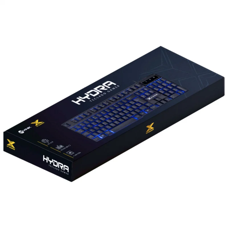 Teclado Gamer Vinik VX Hydra, LED Azul, Preto, ABNT2 - GT700 Teclado Gamer Vinik VX Hydra, LED Azul, Preto, ABNT2 - GT700
