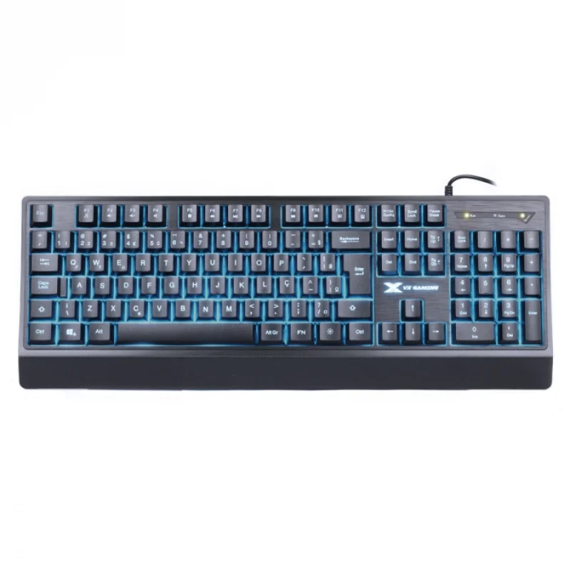 Imagem 2 de 5 do produto Teclado Gamer Vx Gaming Defender Abnt2 Multimidia Led 7 Cores 1.8 Metros Usb - Gt300