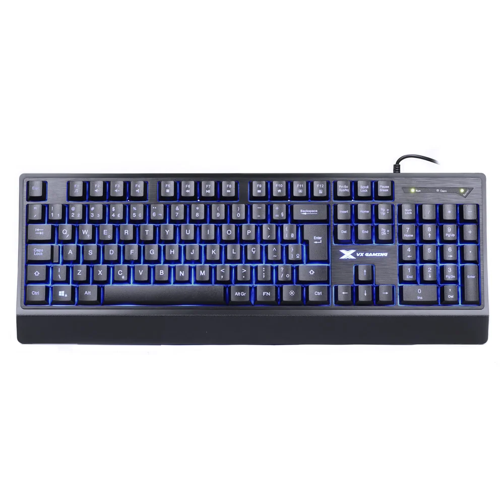 Imagem 3 de 5 do produto Teclado Gamer Vx Gaming Defender Abnt2 Multimidia Led 7 Cores 1.8 Metros Usb - Gt300