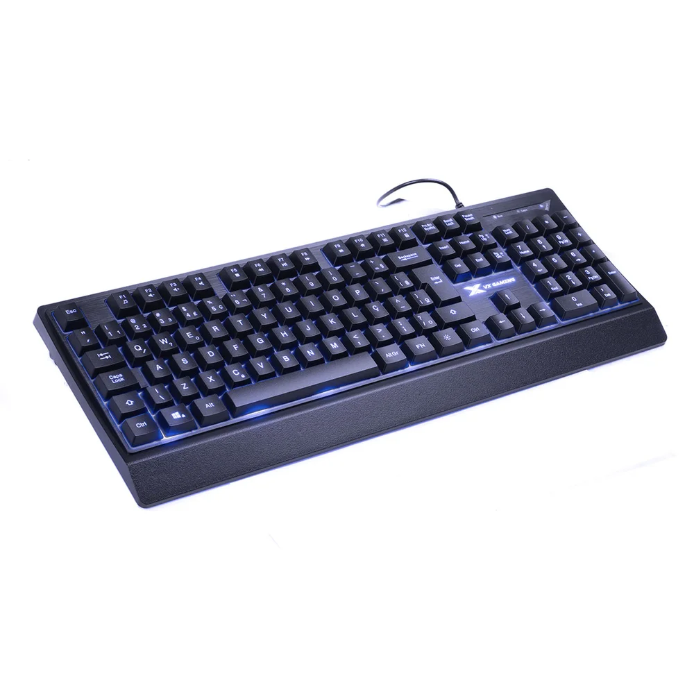 Imagem 4 de 5 do produto Teclado Gamer Vx Gaming Defender Abnt2 Multimidia Led 7 Cores 1.8 Metros Usb - Gt300