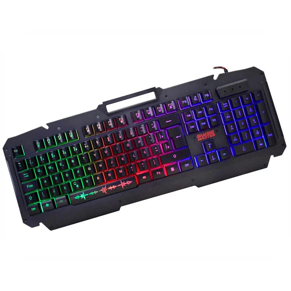 Teclado Usb Gamer K-mex Led Rgb Semi-mecânico Shuriken -kmj9 Teclado Usb Gamer K-mex Led Rgb Semi-mecânico Shuriken -kmj9