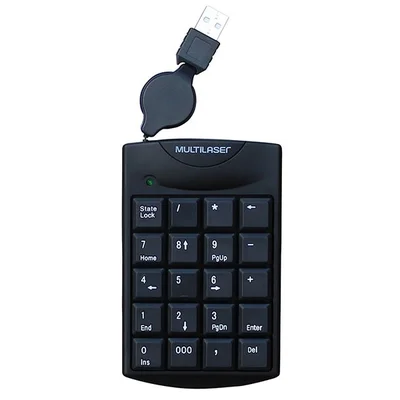 Teclado Numérico Multi, Com Fio Retratil, Usb - Tc230