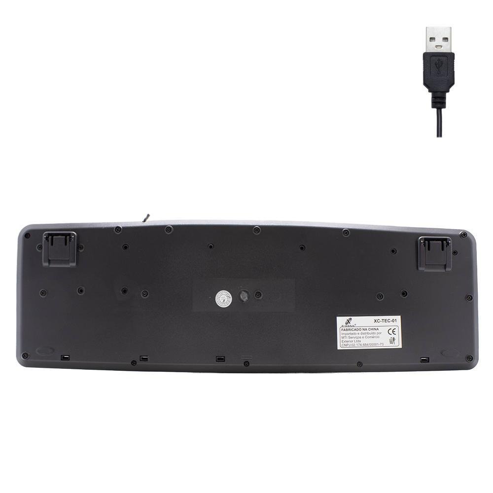 Teclado Usb Preto Slim Abnt Ptbr Kabum